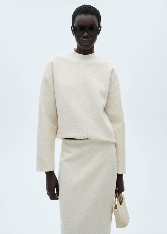 Mango Gonna Midi Bouclé