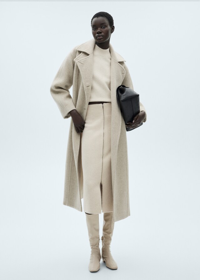 Mango Gonna Midi Maglia Zip