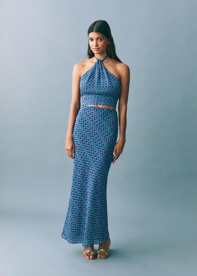 Mango Gonna Midi Stampata