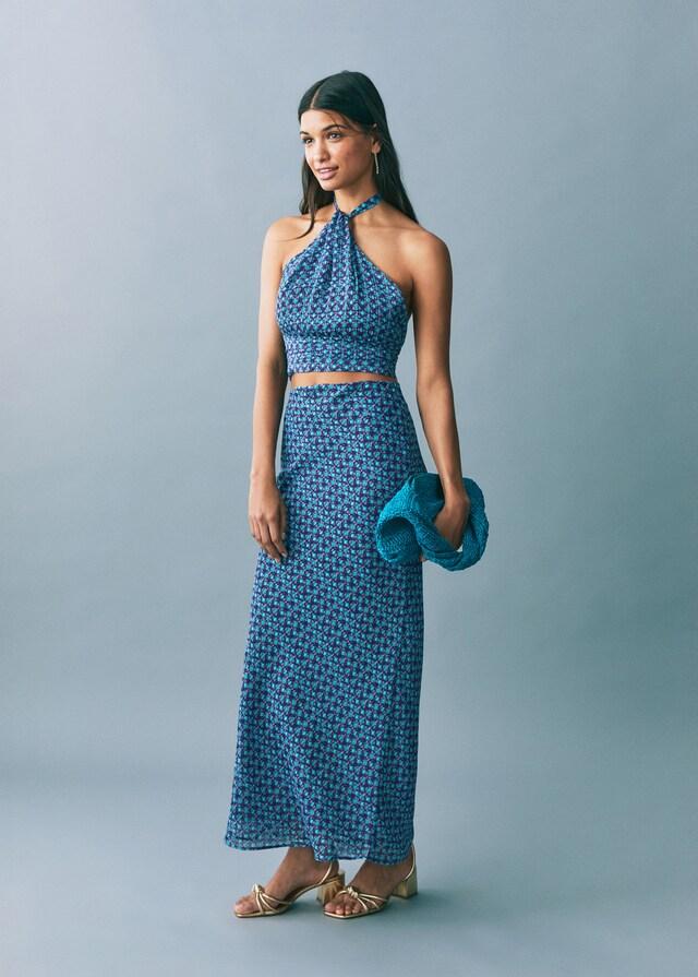 Mango Gonna Midi Stampata