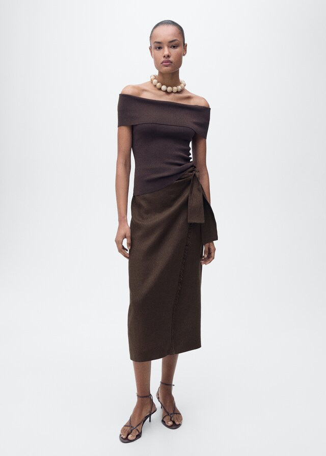 Mango Gonna Pareo Lino