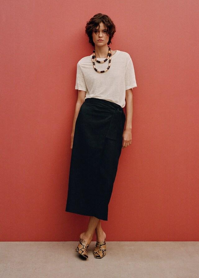 Mango Gonna Pareo Lino