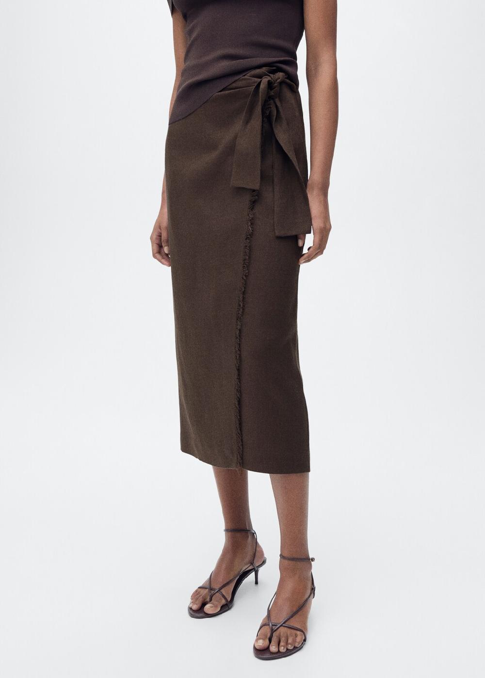 Mango Gonna pareo lino