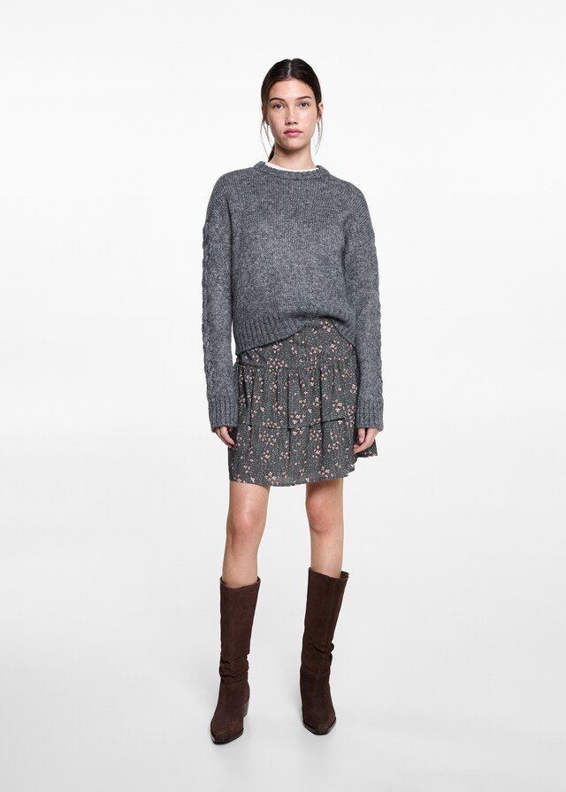 Mango Gonna Stampata Volant