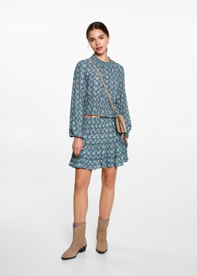 Mango Gonna Volant Stampata