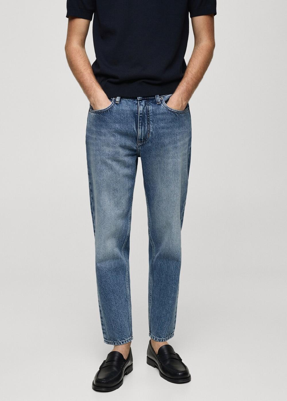 Mango Jeans cropped tapered fit