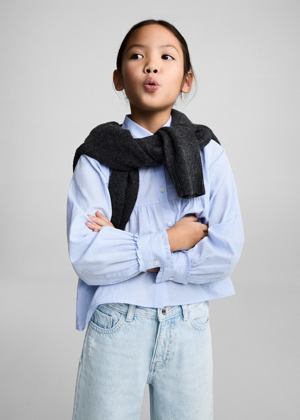 Mango Jeans culotte bordo inferiore sfilacciato