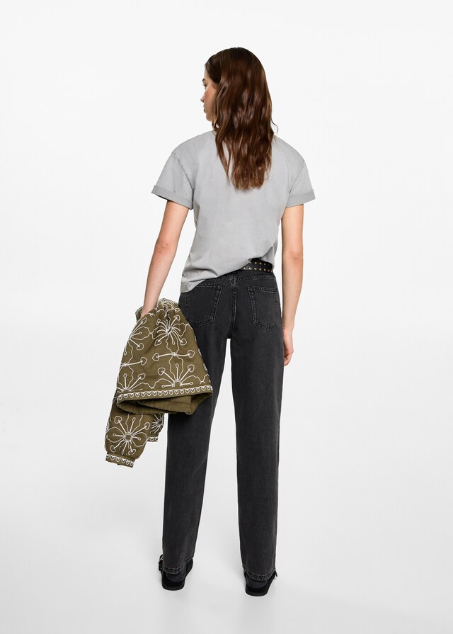 Mango Jeans Dritti Passanti Intrecciati