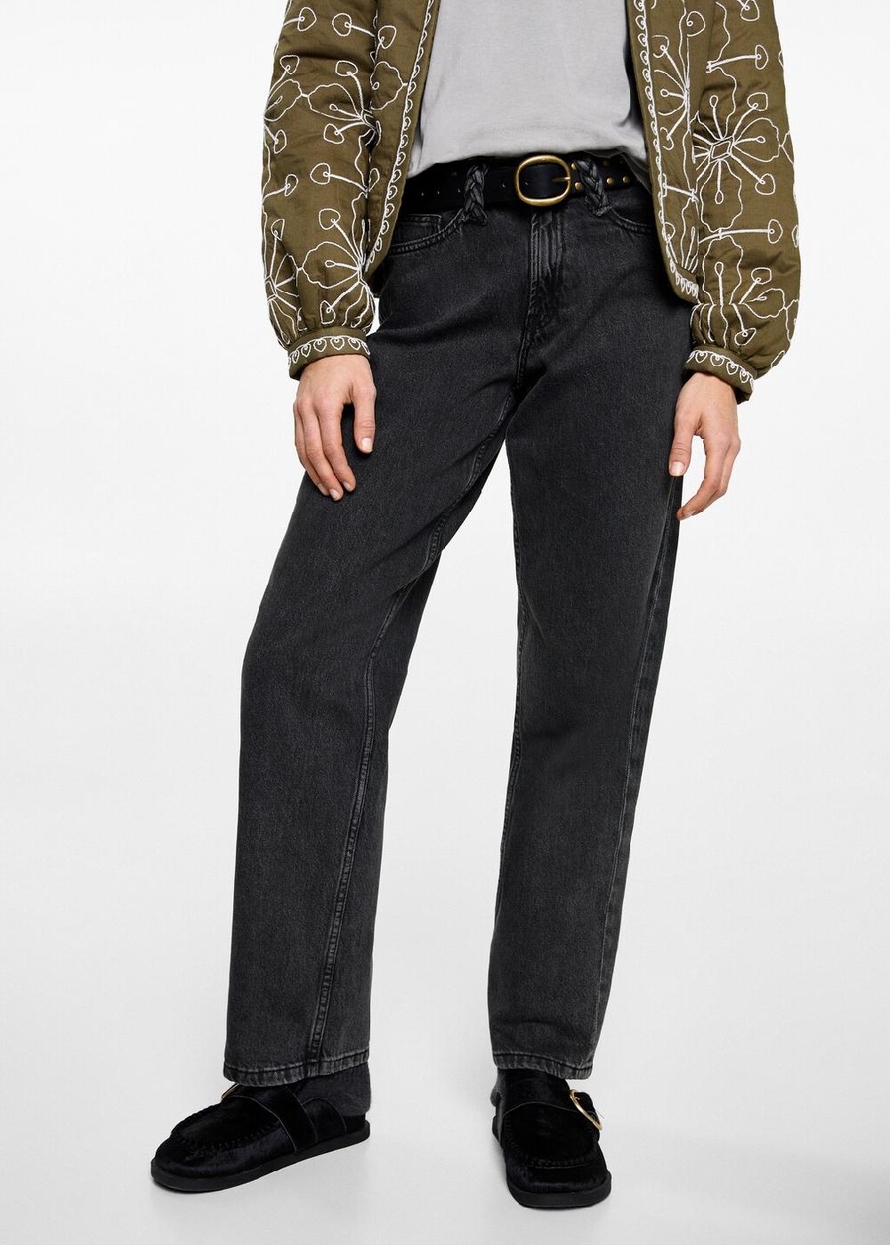 Mango Jeans dritti passanti intrecciati