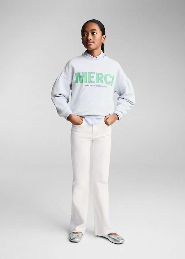 Mango Jeans Flare Bordo Sfilacciato