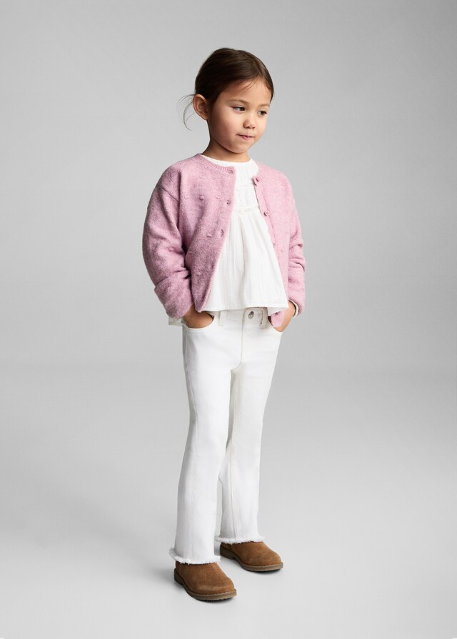 Mango Jeans Flare Bordo Sfilacciato