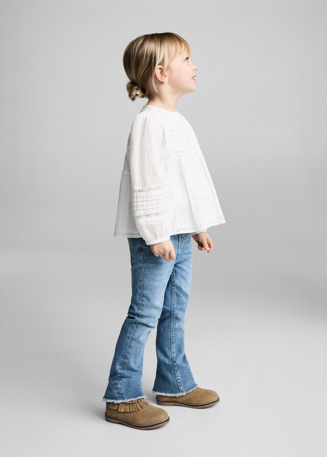 Mango Jeans Flare Bordo Sfilacciato