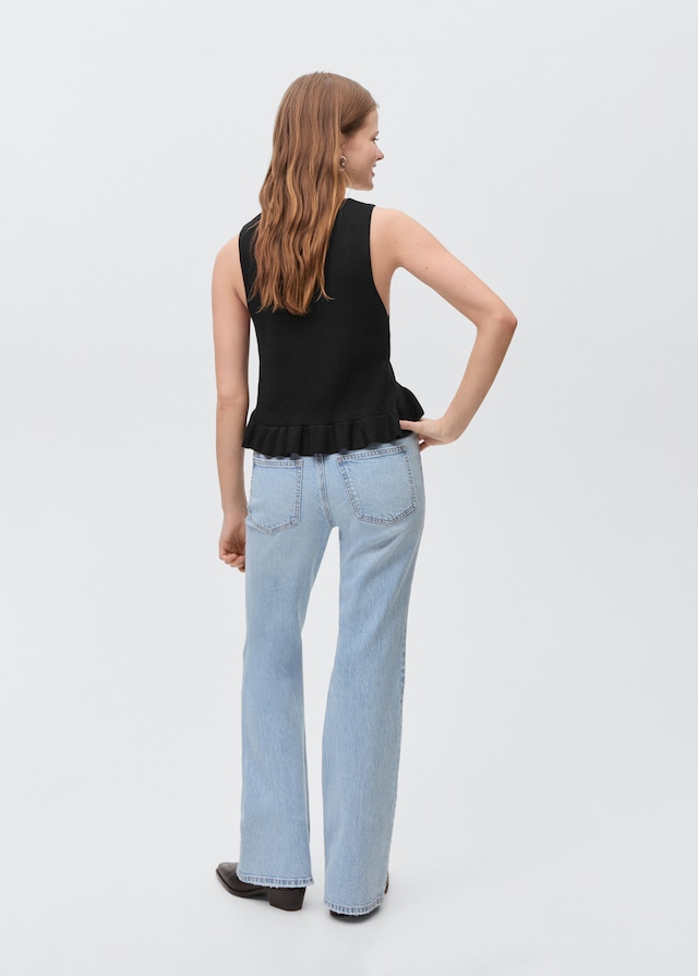 Mango Jeans Flare Strappi Decorativi