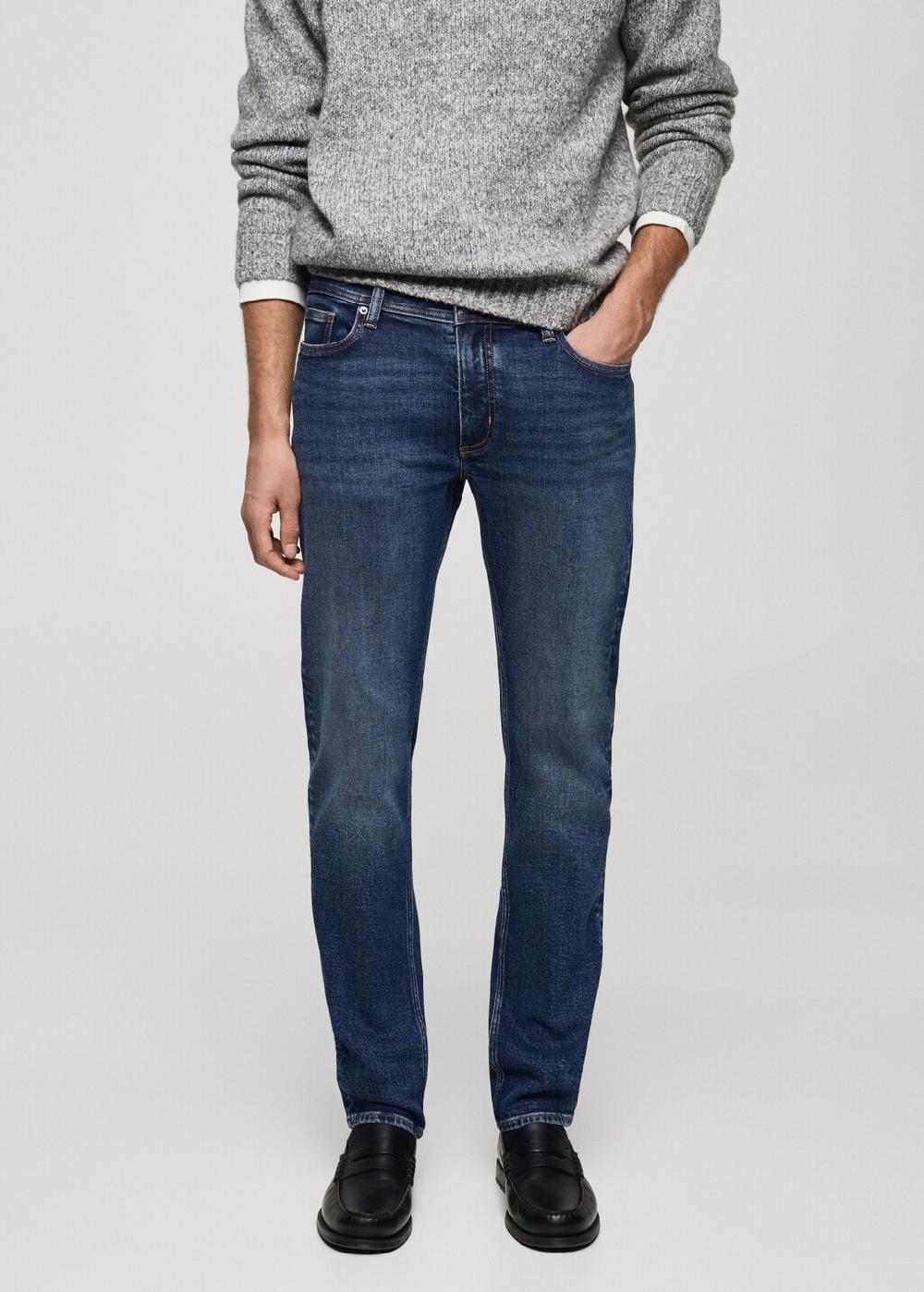 Mango Jeans Jan slim-fit lavaggio scuro consumato