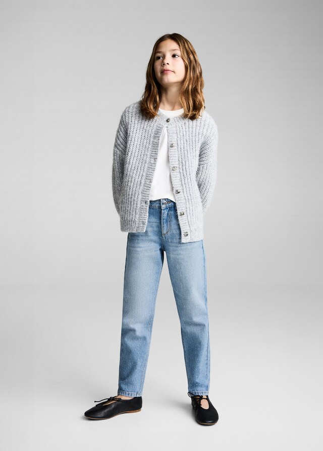 Mango Jeans Mom-fit Con Dettagli Brillanti