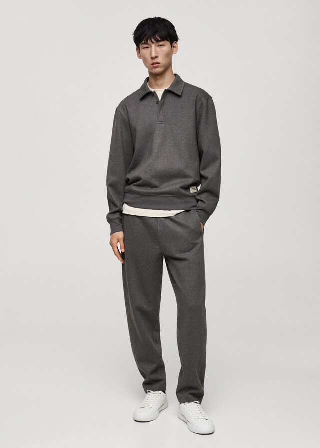 Mango Jogger Cotone Dettaglio Ricamato