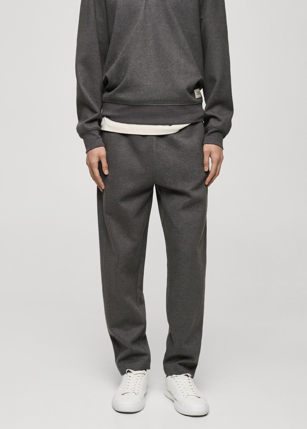 Mango Jogger cotone dettaglio ricamato