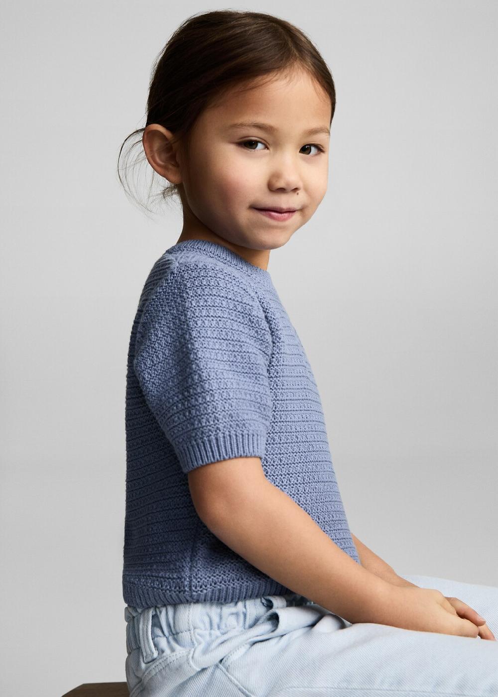 Mango Maglia cotone a maglia manica corta