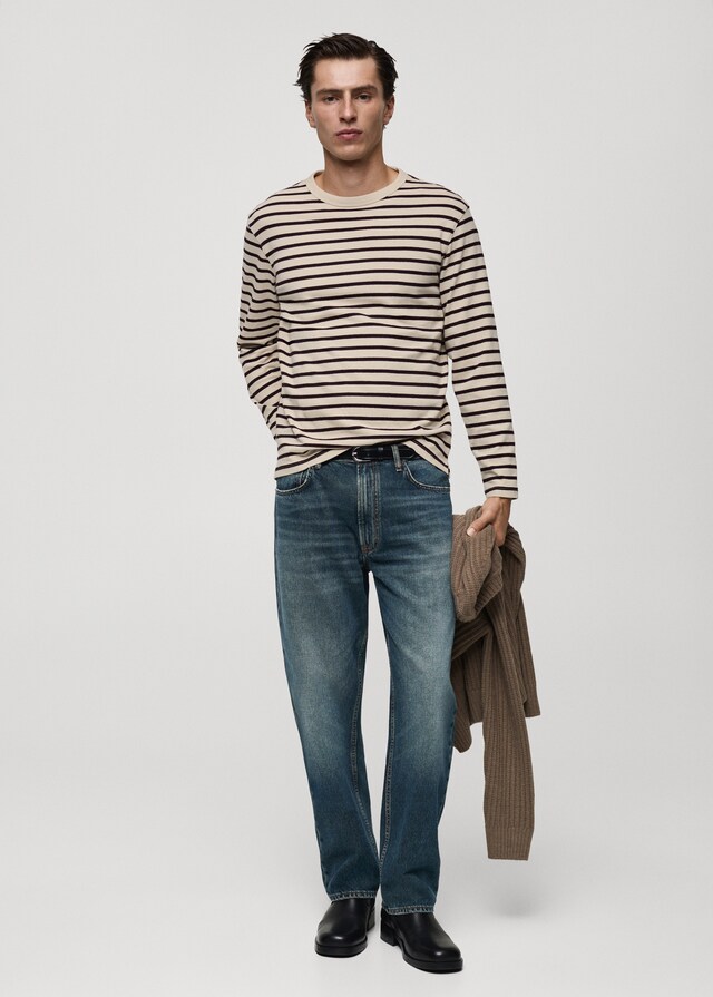 Mango Maglietta 100% Cotone Righe