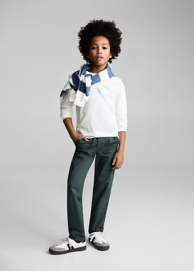 Mango Maglietta A Maniche Lunghe Stampata