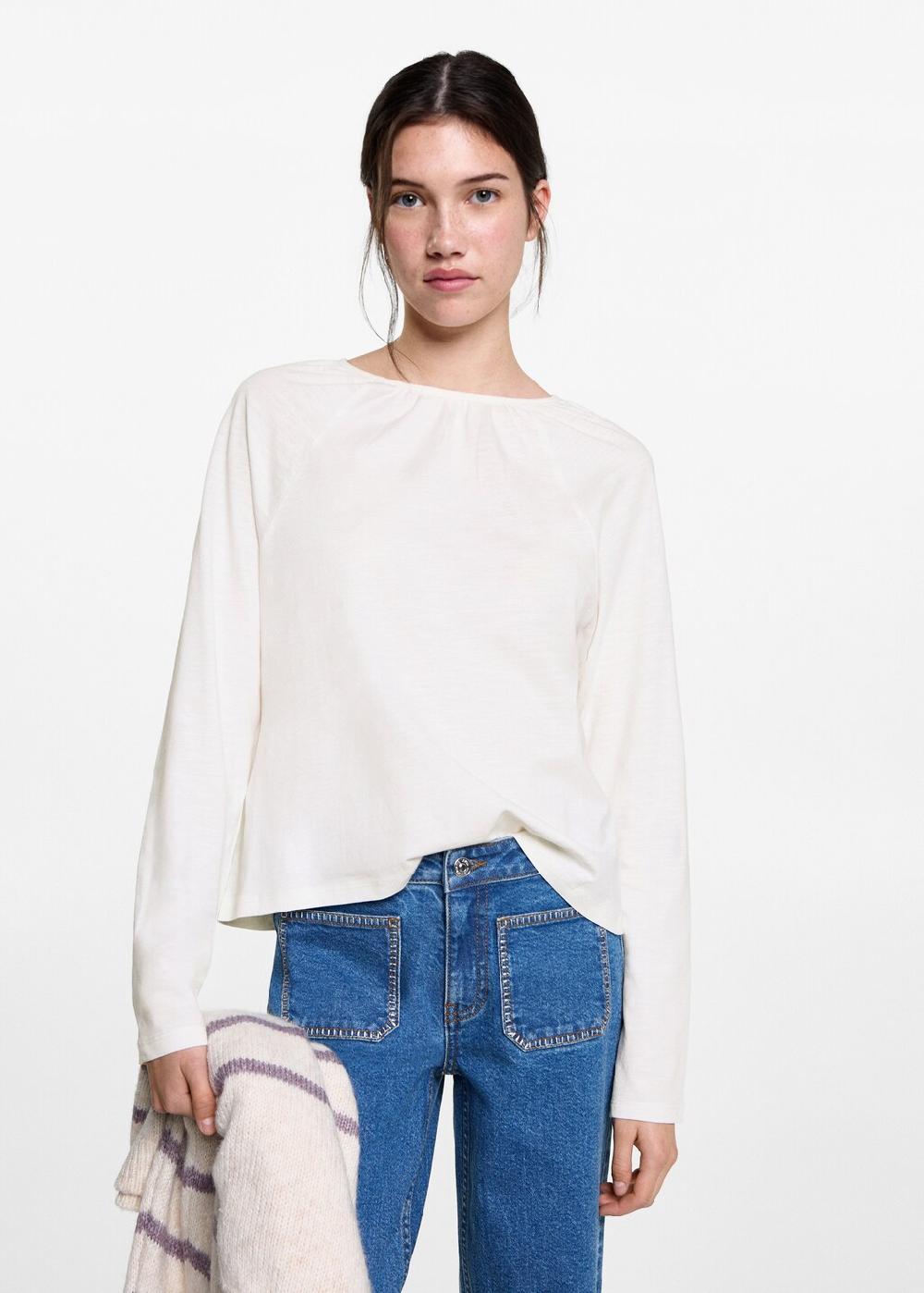 Mango Maglietta collo increspato