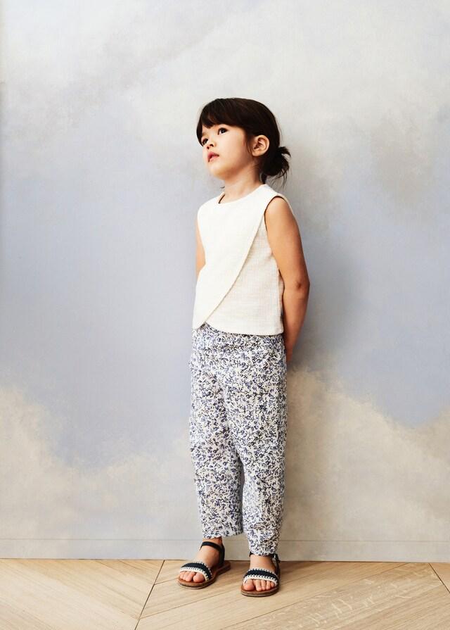 Mango Maglietta Con Apertura In Tweed