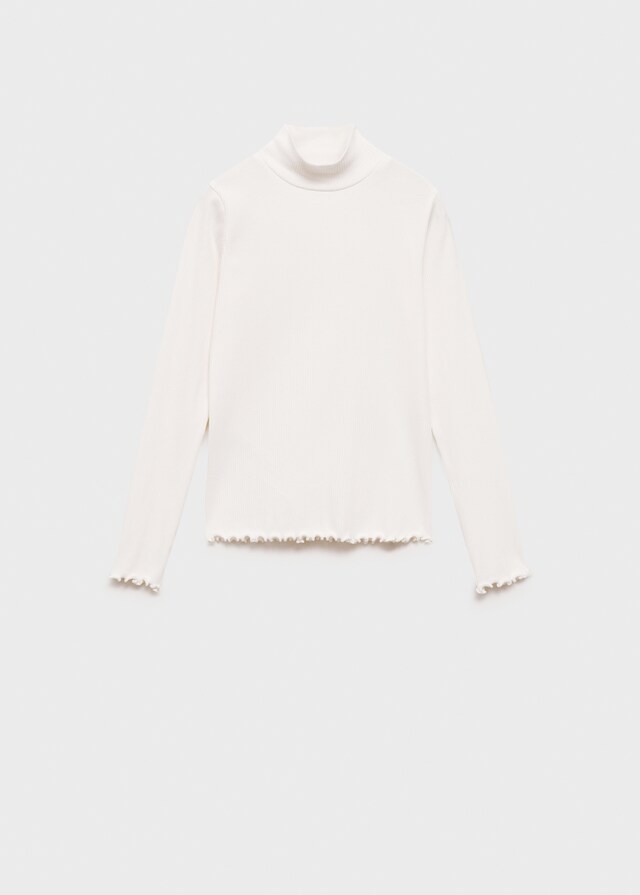 Mango Maglietta Coste Collo Alto