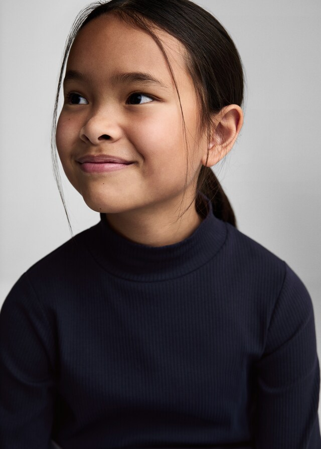 Mango Maglietta Coste Collo Alto