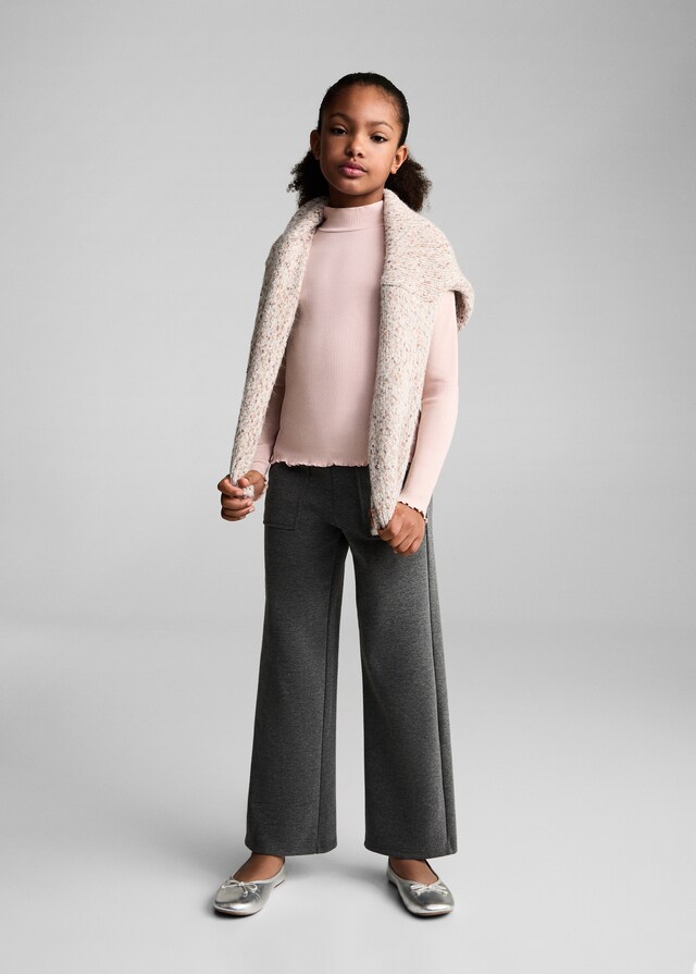 Mango Maglietta Coste Collo Alto