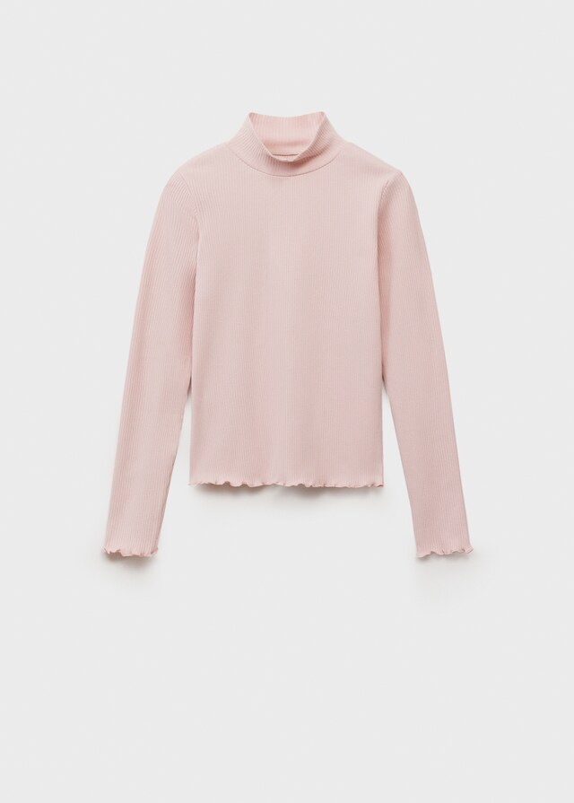 Mango Maglietta Coste Collo Alto