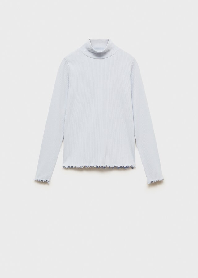 Mango Maglietta Coste Collo Alto