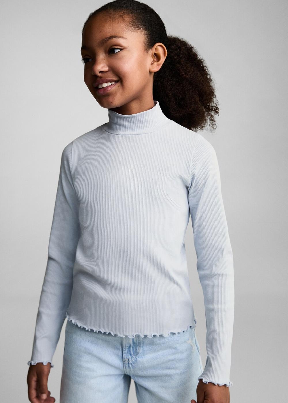 Mango Maglietta coste collo alto