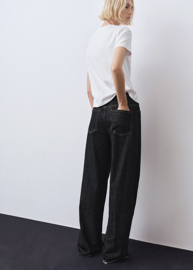 Mango Maglietta Cotone Collo A V