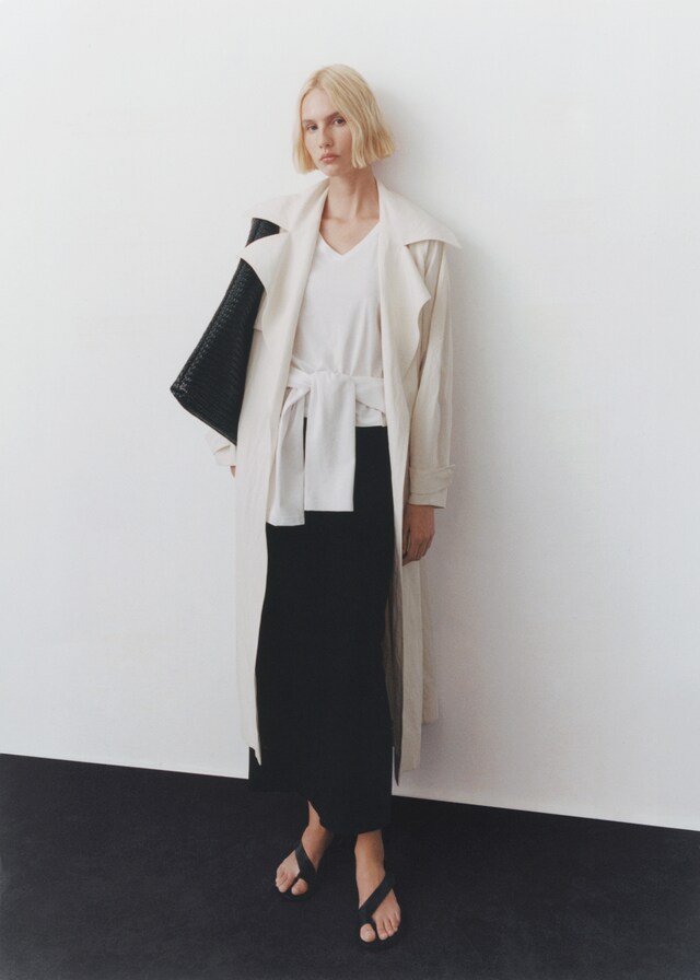 Mango Maglietta Cotone Collo A V