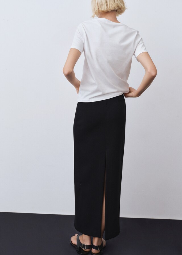 Mango Maglietta Cotone Collo A V