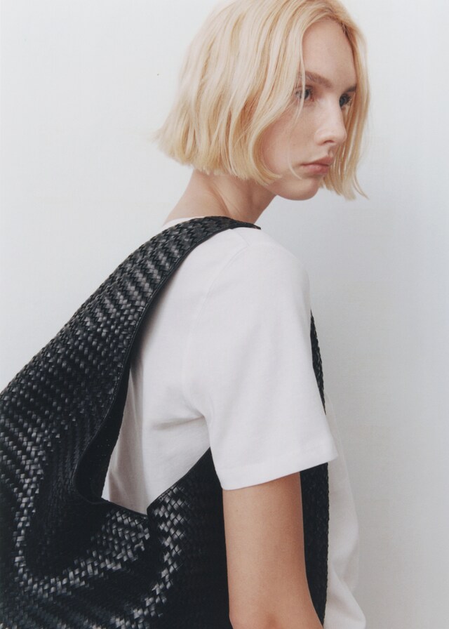 Mango Maglietta Cotone Collo A V