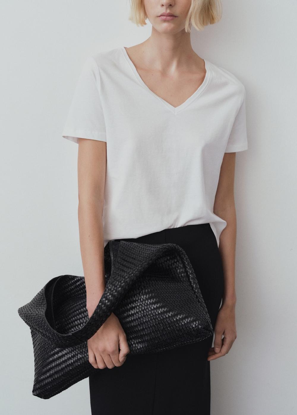 Mango Maglietta cotone collo a V