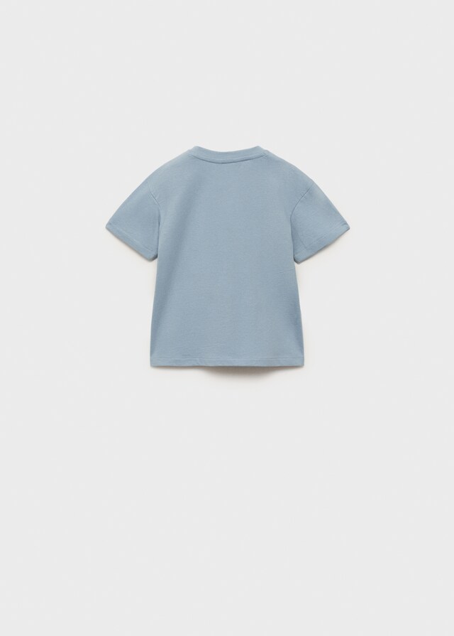 Mango Maglietta Cotone Con Disegno In Rilievo