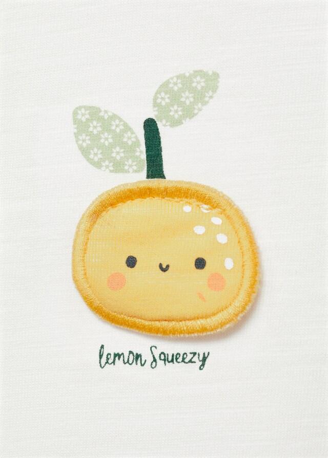 Mango Maglietta Cotone Con Disegno In Rilievo