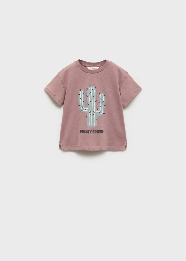 Mango Maglietta Cotone Disegno