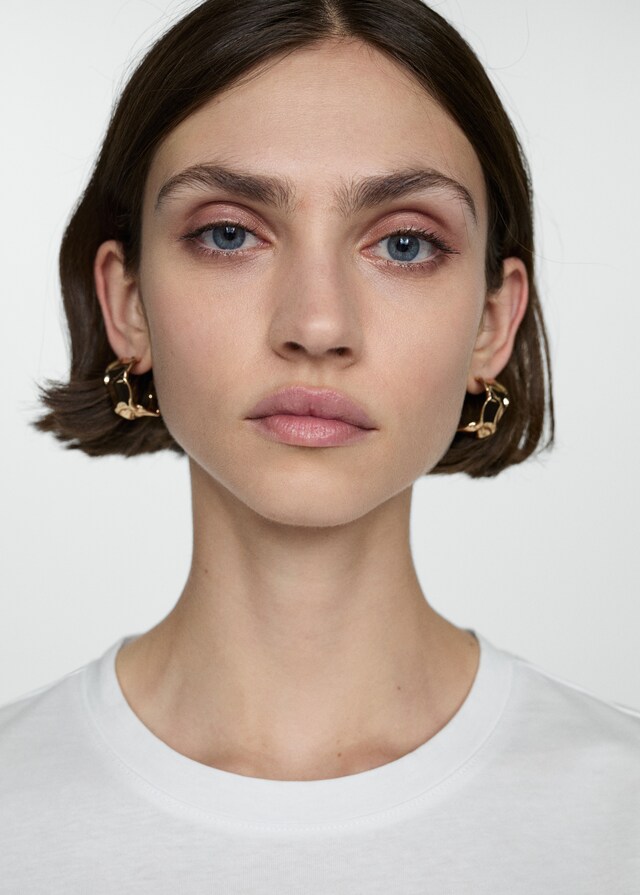 Mango Maglietta Cotone Maniche Corte