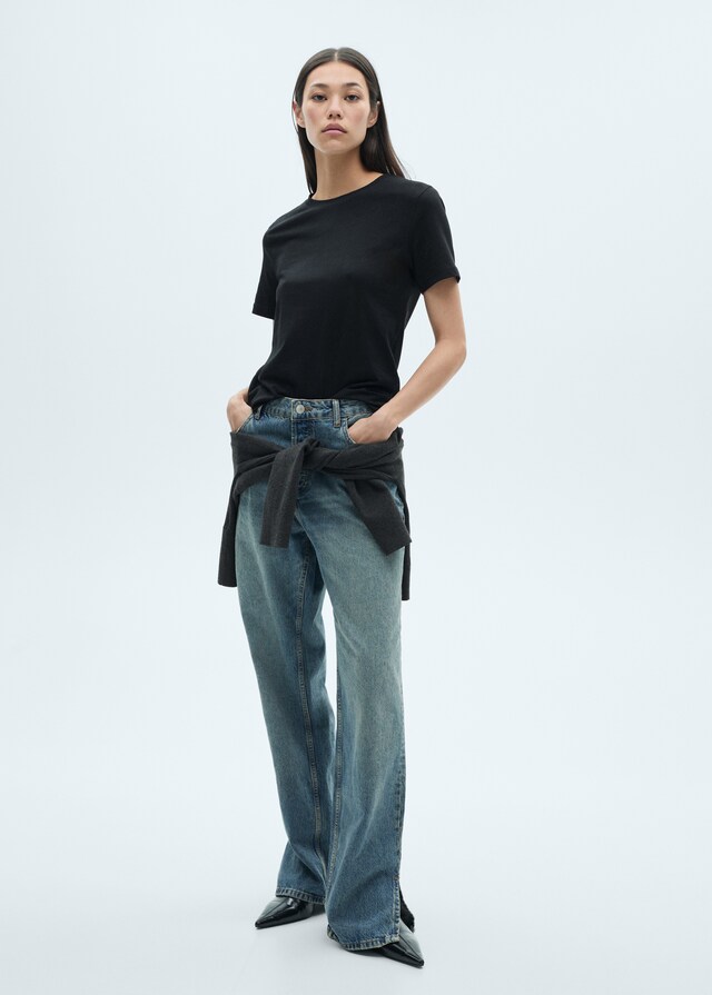 Mango Maglietta Cotone Maniche Corte