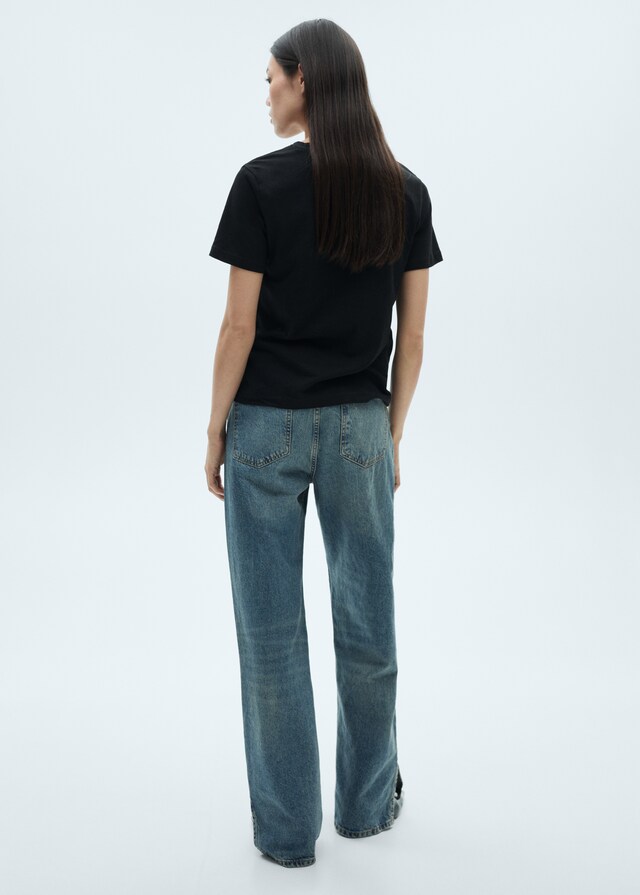 Mango Maglietta Cotone Maniche Corte