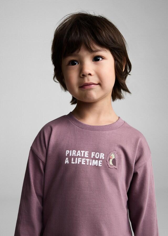 Mango Maglietta Cotone Messaggio