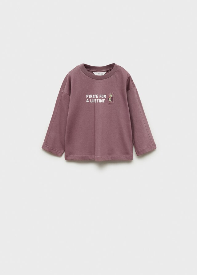 Mango Maglietta Cotone Messaggio