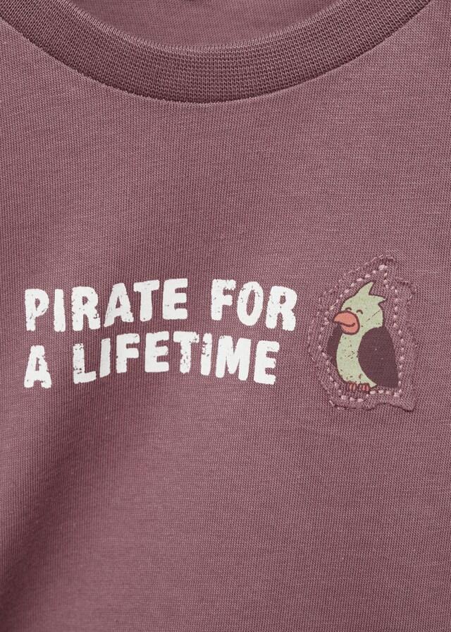 Mango Maglietta Cotone Messaggio