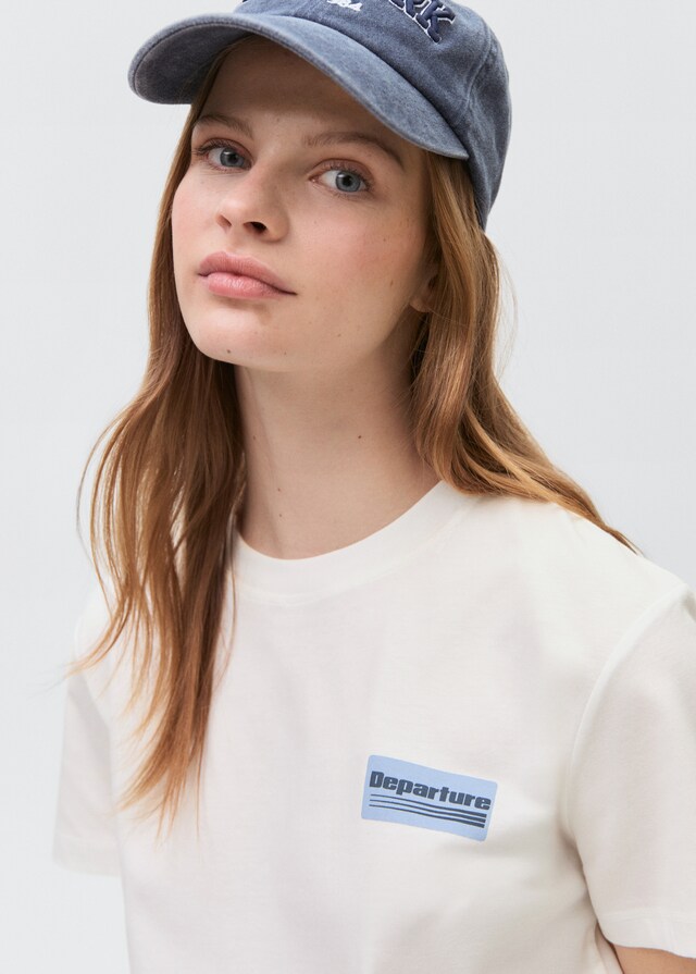 Mango Maglietta Cotone Stampa