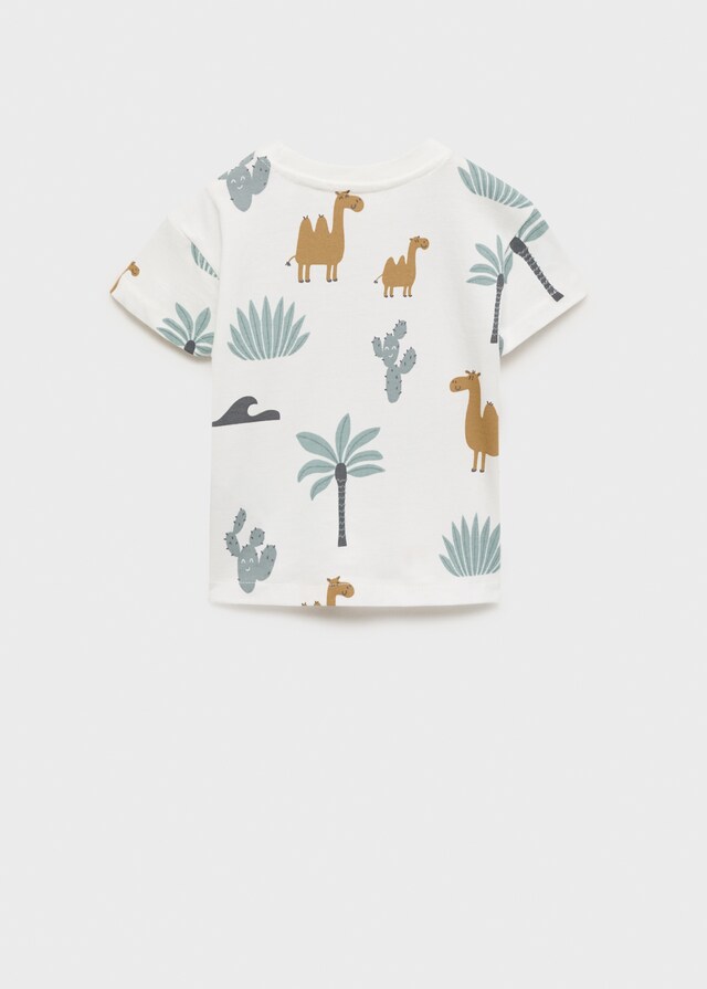 Mango Maglietta Cotone Stampata