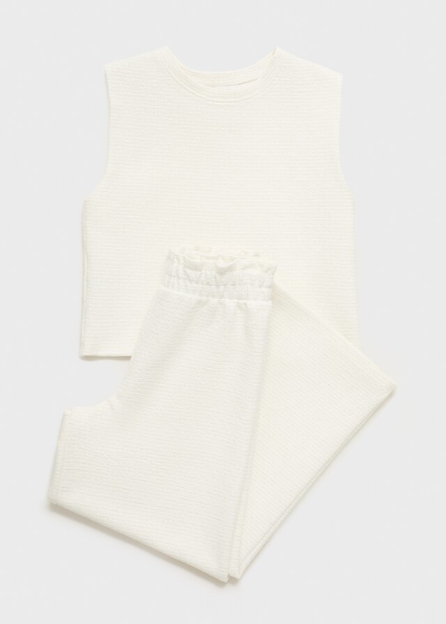 Mango Maglietta Cotone Texture