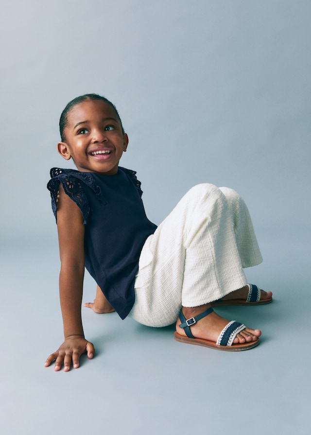 Mango Maglietta Cotone Volant